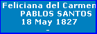 Feliciana del Carmen PABLOS SANTOS