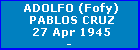 ADOLFO (Fofy) PABLOS CRUZ