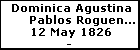 Dominica Agustina Pablos Roguena Galvez