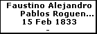 Faustino Alejandro Pablos Roguena Galvez