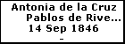 Antonia de la Cruz Pablos de Rivera Pablos Roguena